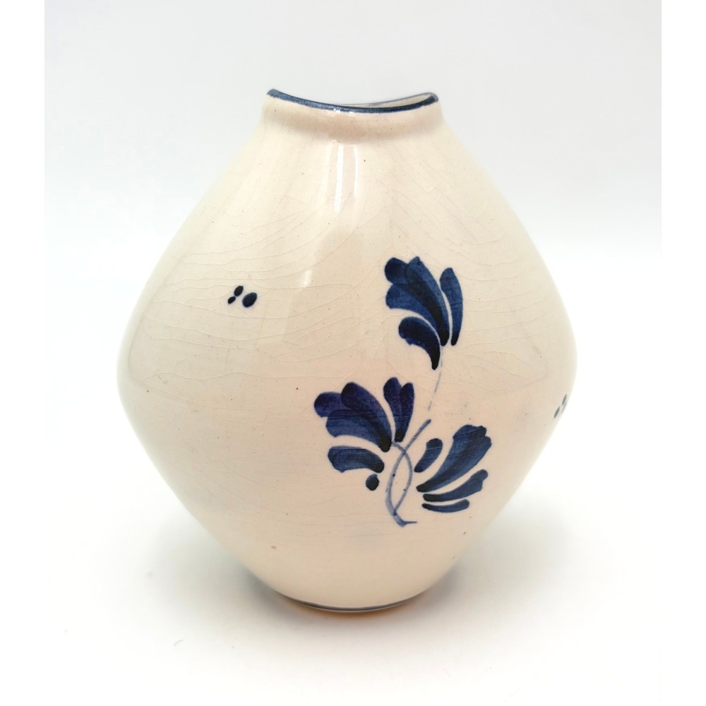 Delft Holland Blue White 3" Windmill Floral Ceramic Bud Vase 310 - Picture 3 of 6